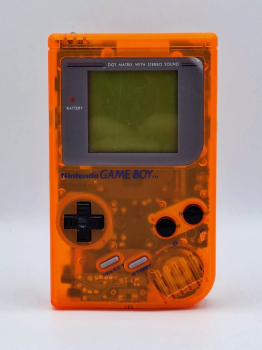 Gameboy Classic Orange transparent Case - TEILDEFEKT - GEHÄUSE NEU